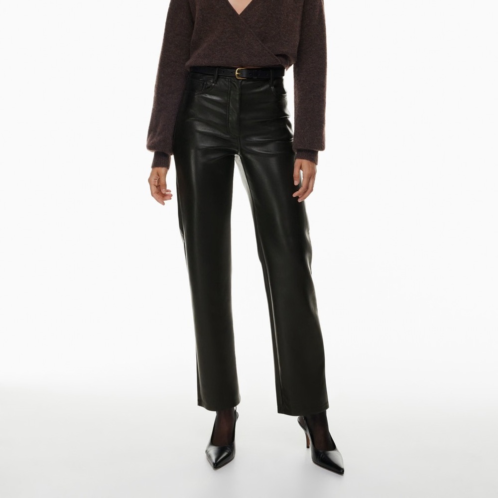Wilfred Black Faux Leather Melina Pant Size 4